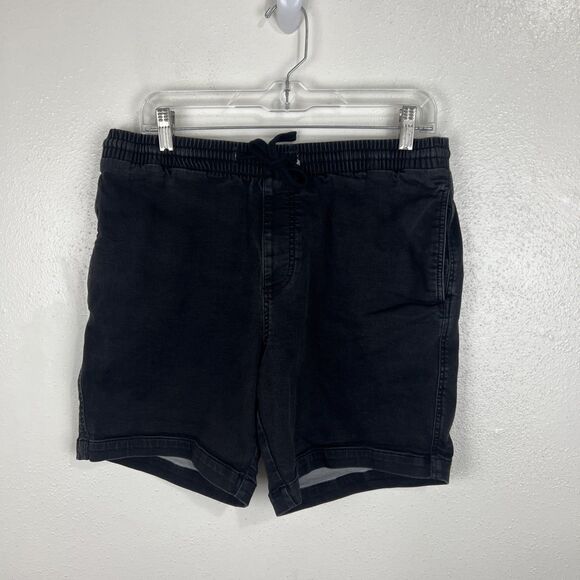Bearbottom Shorts Men Large Inseam 7" Black Pull On Drawstring Stretch Bottoms - Picture 10 of 10